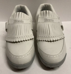 Etonic ST6005 Kiltie White Strap SoftSpike Golf Oxfords Shoes Mens US 9-1/2 - Picture 1 of 8