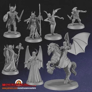 (7) Saturday Morning Villians Dungeons & Dragons Unpainted - Picture 1 of 5