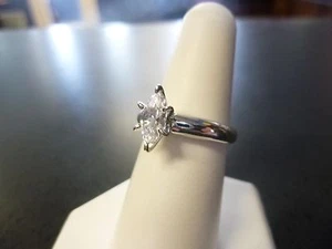 Beautiful Princess Cut CZ Sterling Silver Engagement Ring Marked SW - Picture 1 of 6