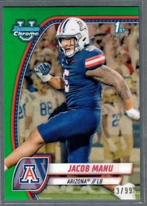 2024 Bowman University Chrome Jacob Manu Green Refractor #/99 Arizona SP - Picture 1 of 2