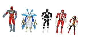 Lotto misto di 5 action figure Power Rangers Prince Vekar Rangers rossi e neri - Foto 1 di 6