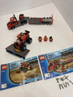 lego city 60027 monster truck transporter building set with manuals - Image 1 of 4