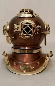 Brass Solid Steel Designer Mini Diving Divers Helmet US Navy Mark V Décor Item - Picture 1 of 5