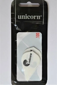 UNICORN DXM DART FLIGHTS WHITE - Picture 1 of 3