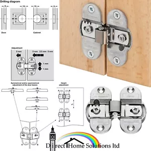Hafele Hawa Prameta 180° Concealed Mortice Hinge For Folding Doors Nickel Plated - Picture 1 of 11