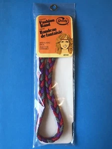 Vintage Goody Fashion Band #2141 Accesorios para el Cabello Nuevo Trenza Rojo Púrpura Gris 1982 - Imagen 1 de 7