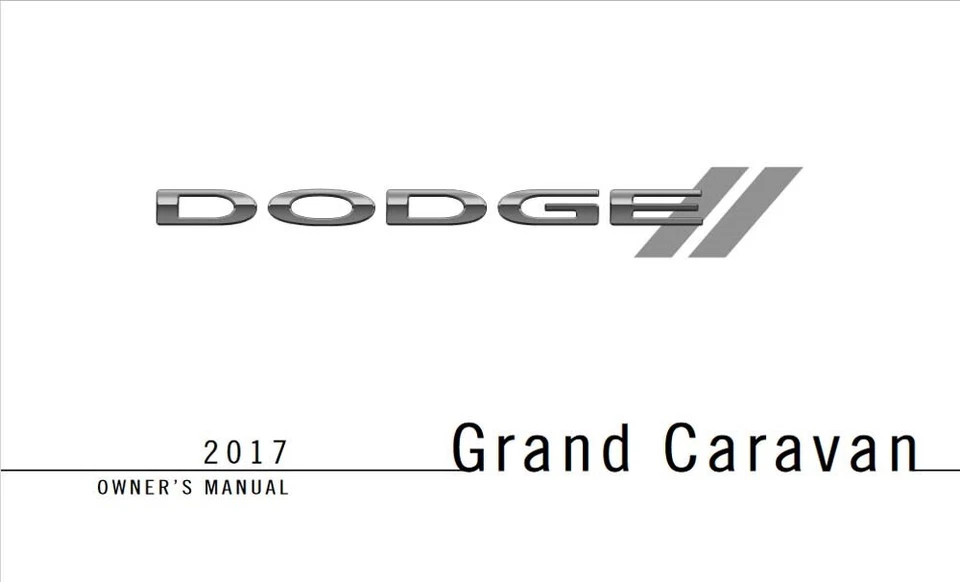 Dodge Grand Caravan 2017 manual del propietario guía del usuario Foto 1 de 1