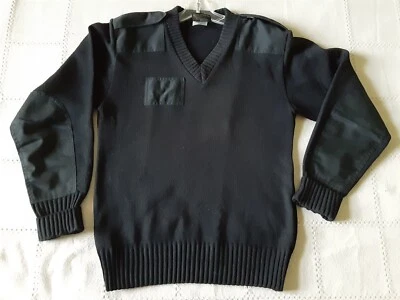 Vintage Military Citadel Black Sweater Acrylic Size M Pullover Made in England - Image 1 of 4