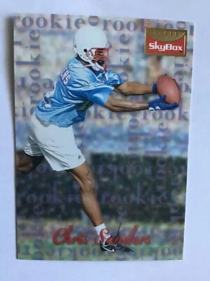 1995 SkyBox Premium Football Card #184 Chris Sanders Rookie - Image 1 of 2