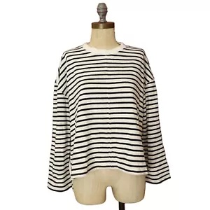 MADEWELL Easy Long Sleeve Rugby Tee XS Contrasting Stripe Lighthouse NWT B73 - Picture 1 of 6