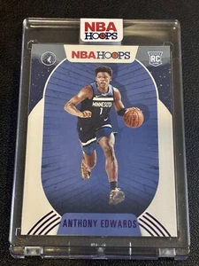2020-21 Panini NBA Hoops Anthony Edwards SP Rookie Purple Winter Encased Sealed - Picture 1 of 2