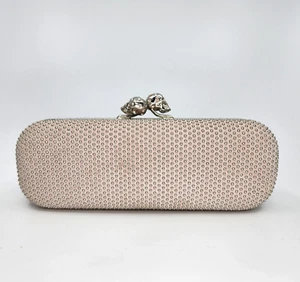 Alexander McQueen Britannia Skull Box Clutch Studded Suede Small - Picture 1 of 15
