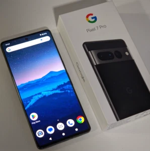 Google Pixel 7 Pro Obsidian 128GB (Unlocked) - with box - Zdjęcie 1 z 13