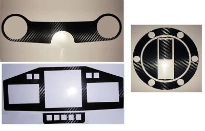 Aprilia RS250 1998-2003 aspecto de fibra de carbono yugo/tapa de combustible/cubierta envolvente de reloj Foto 1 de 3