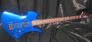 B.C. Rich (U.S.A. Made) 1980s Metallic Blue Mockingbird Bass - Picture 1 of 21