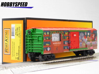 MTH RAILKING NORTH POLE CHRISTMAS POWER METER BOXCAR O GAUGE car 30-71185 NEW - Image 1 of 4