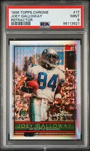 1996 TOPPS CHROME 17 JOEY GALLOWAY REFRACTOR PSA 9 POP 2 NH 4764 - Picture 1 of 2