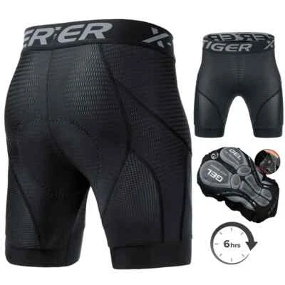 Hombres Ciclismo Ropa Interior Pantalones Cortos 5D Acolchados MTB Forro Pantalones Cortos con Empuñaduras Antideslizantes para las Piernas Foto 1 de 4