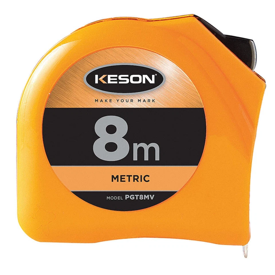 KESON PGT8MV Long Tape Measure,25mm x 8m,Orange,cm/mm 22UY57 - Image 1 of 1