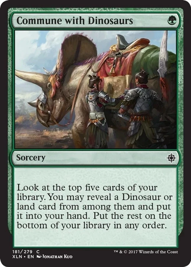 LP Commune with Dinosaurs  - Ixalan XLN MTG - Image 1 of 1