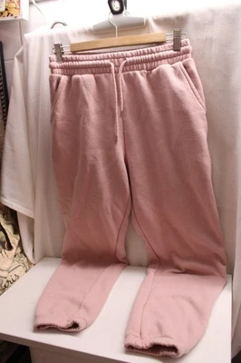 FOREVER21 Barbie Pink Fleece Lined Yoga Pants High Rise Cotton Blend Joggers S - Image 1 of 3