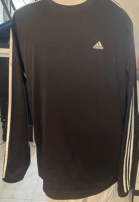 Adidas Masculino Manga Longa Originals Tamanho Grande Preto/Branco Masculino - Imagem 1 de 4