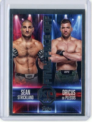 Sean Strickland Dricus Du Plessis 2025 Topps Knockout UFC Final Face Off #FF-7 - Image 1 of 2