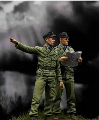 1/35 Resin Figure Model Kit German Soldiers Tank Panzer Crew WWII WW2 Unpainted - Image 1 of 4