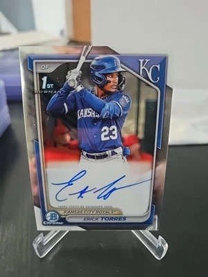 2024 Bowman Erick Torres Chrome Auto 1st #CPA-ET Royals - Image 1 of 2