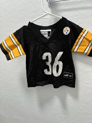 Camiseta de fútbol americano pequeña de la NFL Pittsburgh Steelers Puma para niños 2T #36 Jerome Bettis Foto 1 de 4