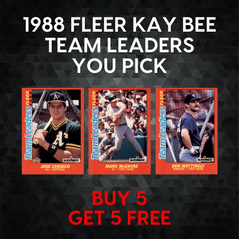 1988 Fleer Team Leaders Baseball - YOU PICK - Complete Your Set - Image 1 of 1