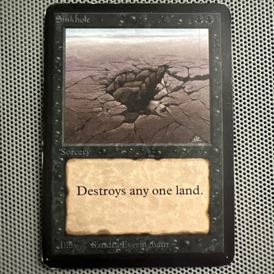 Sinkhole Limited Edition Alpha MTG Magic The Gathering Vintage 1993 - Image 1 of 4