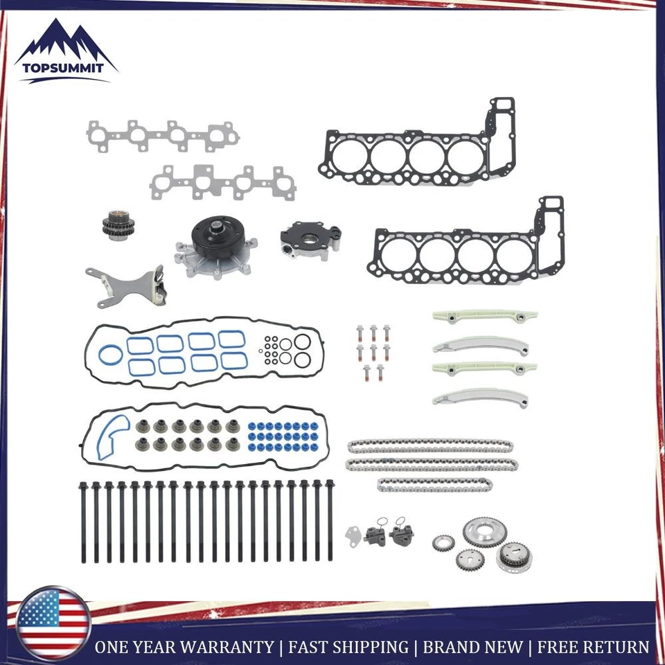 Kit de cadena de distribución junta de culata para Mitsubishi Raider 2006-2007 Chrysler Aspen 2007 Foto 1 de 4