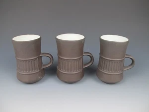 (3) Dansk Flammstein geriffelt braun flach Demitasse Tassen - Bild 1 von 3