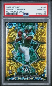 Panini Mosaic #335 2022 Ahmad Gardner No Huddle Gold PSA 10 - Imagen 1 de 2