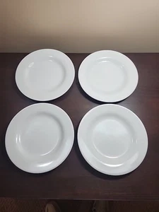 Pottery Barn PB White Salad Plates 8 1/2" Set of 4 Porcelain Thailand - Picture 1 of 10