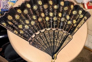 Chinesischer/japanischer Stil Stofffächer faltbar elegant und dekorativ - Bild 1 von 7