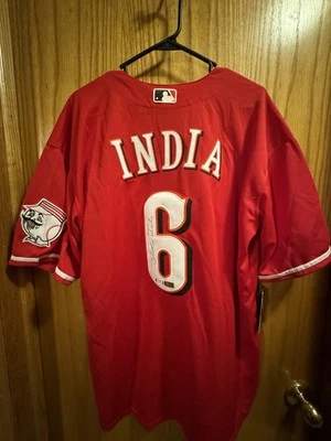 Jonathan India Signed Reds Nike Jersey PSA COA Autographed Genuine MLB With Tags - Image 1 of 4