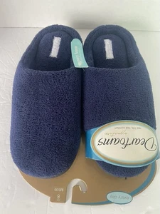 Dearfoams Signature Ciabatte Donna Memory Foam Taglia 8 Blu - Foto 1 di 8