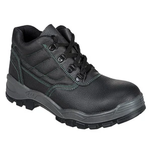 Mens Black Leather Chukka Safety Work Boots Steel Toe Cap Midsole Wide Fit Size - Picture 1 of 2