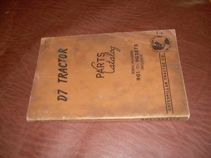 CAT CATERPILLAR D7 TRACTOR CRAWLER DOZER PARTS CATALOG S/N 9G1 - Picture 1 of 1