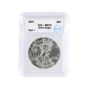 2021 Silver Eagle - Type 1 - ICG MS70 - Picture 1 of 2