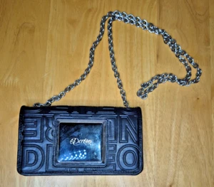 Beyonce Dereon Black Crossbody Bag with Chain Strap, Logo Print, - Picture 1 of 7