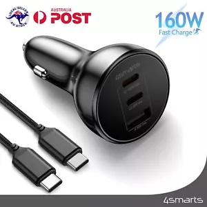 4smarts 160W Car Charger USB Type C PD 3.0 Fast Charging For iPhone 16 Laptop - Picture 1 of 8