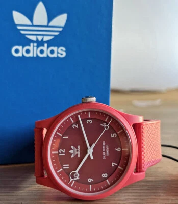 ADIDAS Project One AOST220462I Bio-Resin Solar-Powered Analog Unisex Pink Watch - image 1 of 4