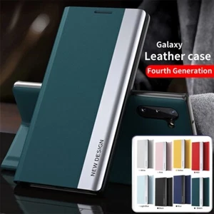 Handy Hülle Für Samsung S24 S23 S22 Ultra S21 S20 Note20 Leder Flip Schutz Hülle - Bild 1 von 20