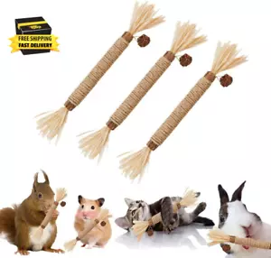 3Pack Cat Stick Catnip Chew Toy with Silvervine Ball Kitten Natural Dental Treat - Picture 1 of 6
