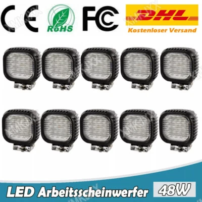 LED Arbeitsscheinwerfer CREE 10 X 48W 12V 24V Auto Strahler Traktor Scheinwerfer - Bild 1 von 4