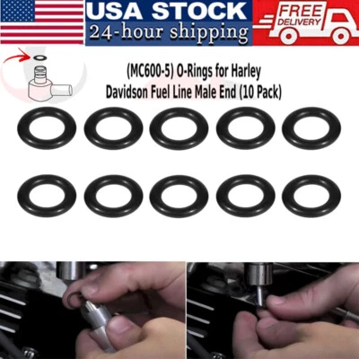Replacement Fuel Line O-ring MC600-5 for Fuel Injected Harley-Davidsons 10PCS - Image 1 of 4