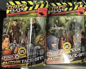 The CORPS! Elite Faction Face-Off 4 Figures Puma Diesel Troll Rain 100% - Picture 1 of 3
